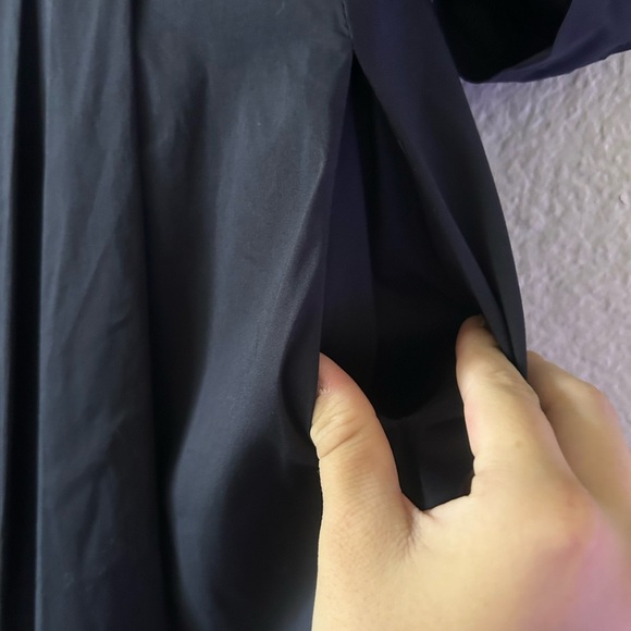 Tory Burch Dress Womens Sz 2 Navy Pleated Fit Flare Nautical Preppy Retro Button - Picture 9 of 16